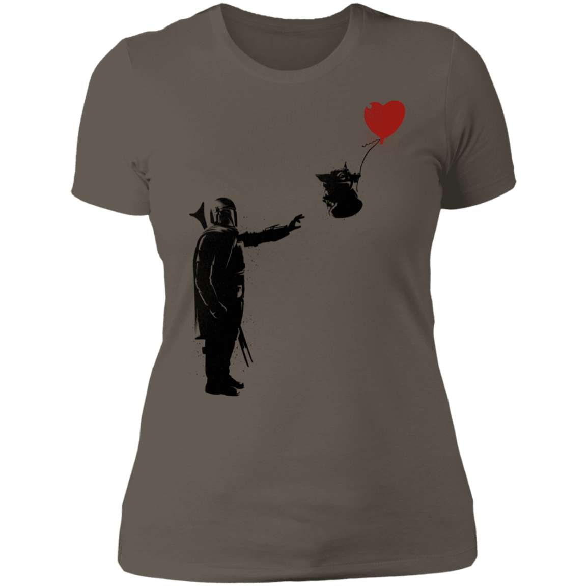 T-Shirts Warm Grey / S Banksy Baby Yoda Women's Premium T-Shirt