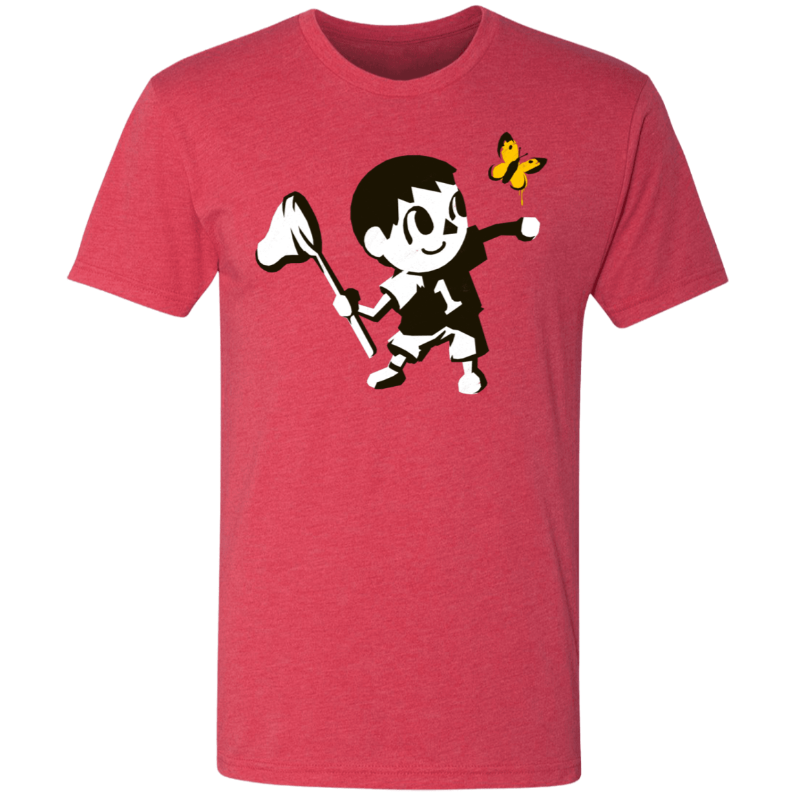 T-Shirts Vintage Red / S Banksy Crossing Men's Triblend T-Shirt