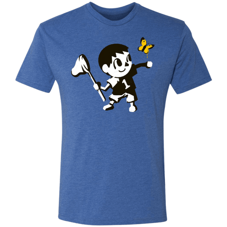 T-Shirts Vintage Royal / S Banksy Crossing Men's Triblend T-Shirt