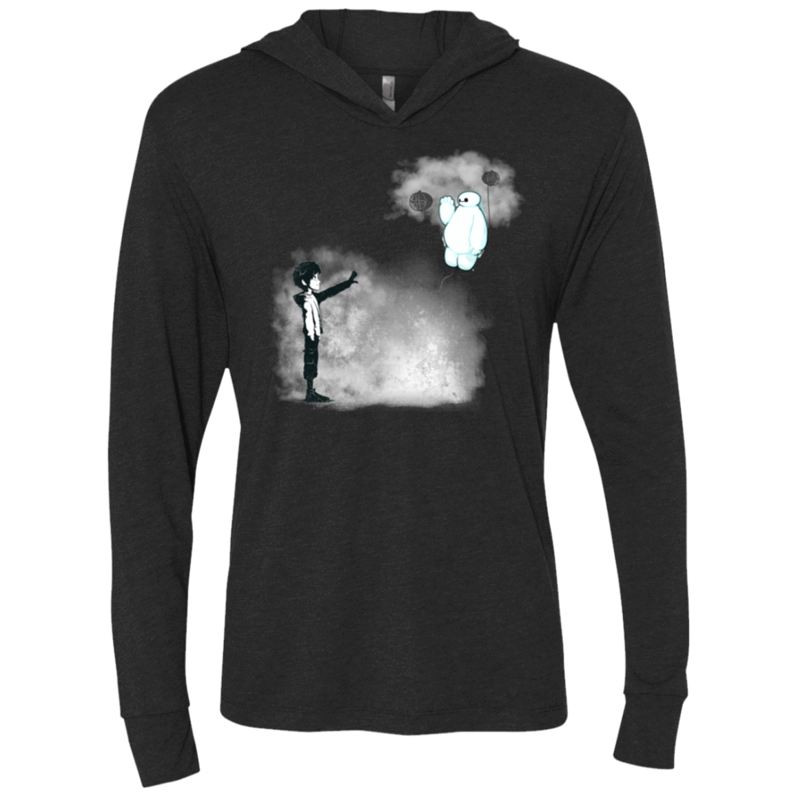 T-Shirts Vintage Black / X-Small Banksy Max Triblend Long Sleeve Hoodie Tee