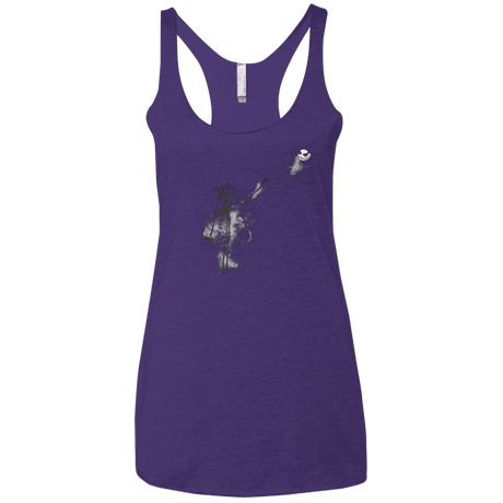 T-Shirts Purple / X-Small BANKSY NIGHTMARE Women's Triblend Racerback Tank