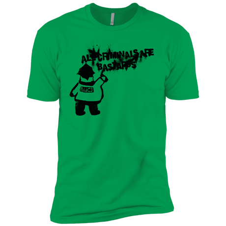 T-Shirts Kelly Green / YXS Banksy Police Boys Premium T-Shirt