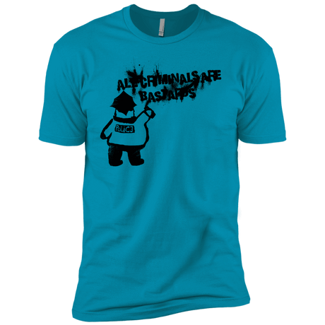 T-Shirts Turquoise / YXS Banksy Police Boys Premium T-Shirt
