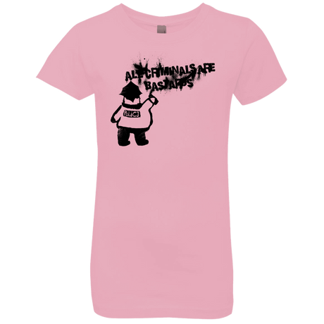 T-Shirts Light Pink / YXS Banksy Police Girls Premium T-Shirt