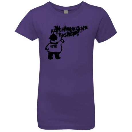 T-Shirts Purple Rush / YXS Banksy Police Girls Premium T-Shirt