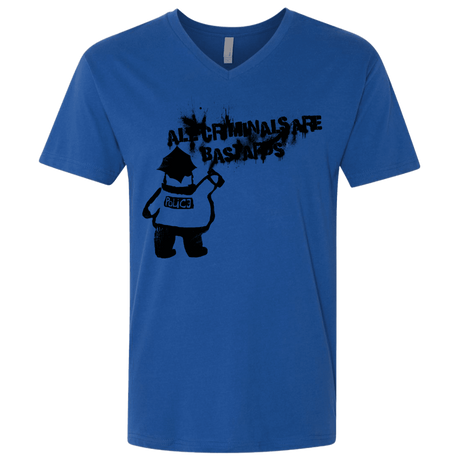 T-Shirts Royal / X-Small Banksy Police Men's Premium V-Neck