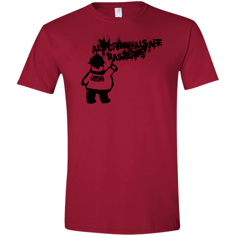 T-Shirts Cardinal Red / S Banksy Police Men's Semi-Fitted Softstyle