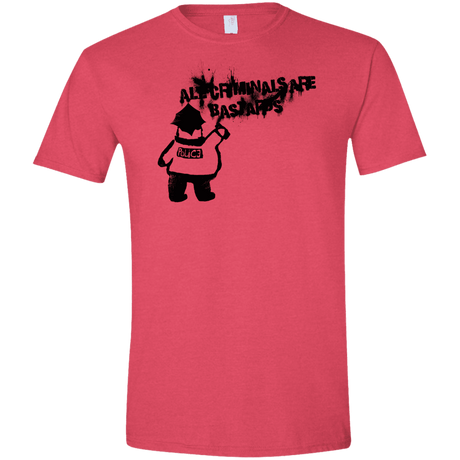 T-Shirts Heather Red / S Banksy Police Men's Semi-Fitted Softstyle