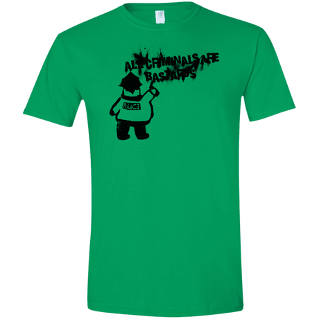 T-Shirts Irish Green / S Banksy Police Men's Semi-Fitted Softstyle
