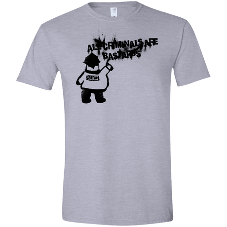 T-Shirts Sport Grey / X-Small Banksy Police Men's Semi-Fitted Softstyle