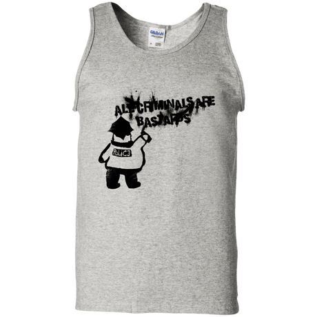 T-Shirts Ash / S Banksy Police Men's Tank Top