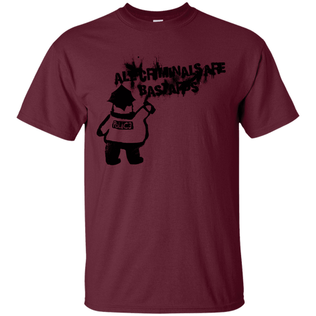 T-Shirts Maroon / S Banksy Police T-Shirt