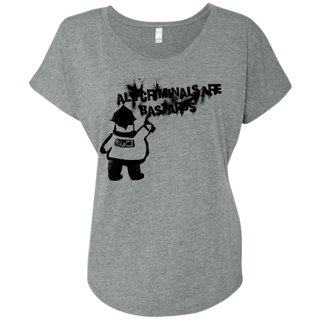 T-Shirts Premium Heather / X-Small Banksy Police Triblend Dolman Sleeve