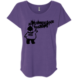 T-Shirts Purple Rush / X-Small Banksy Police Triblend Dolman Sleeve