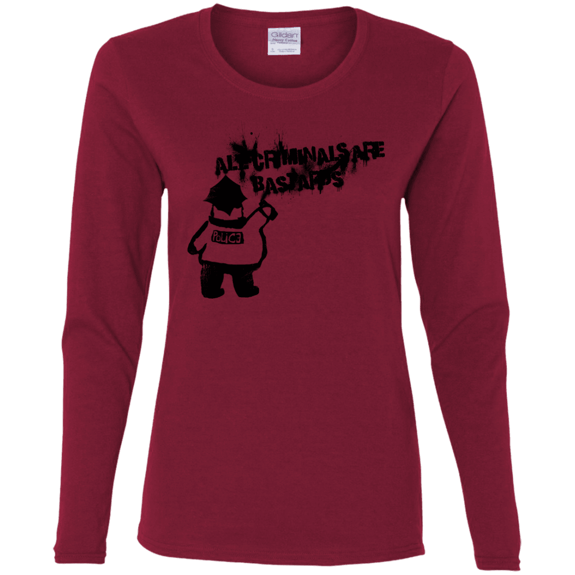 T-Shirts Cardinal / S Banksy Police Women's Long Sleeve T-Shirt