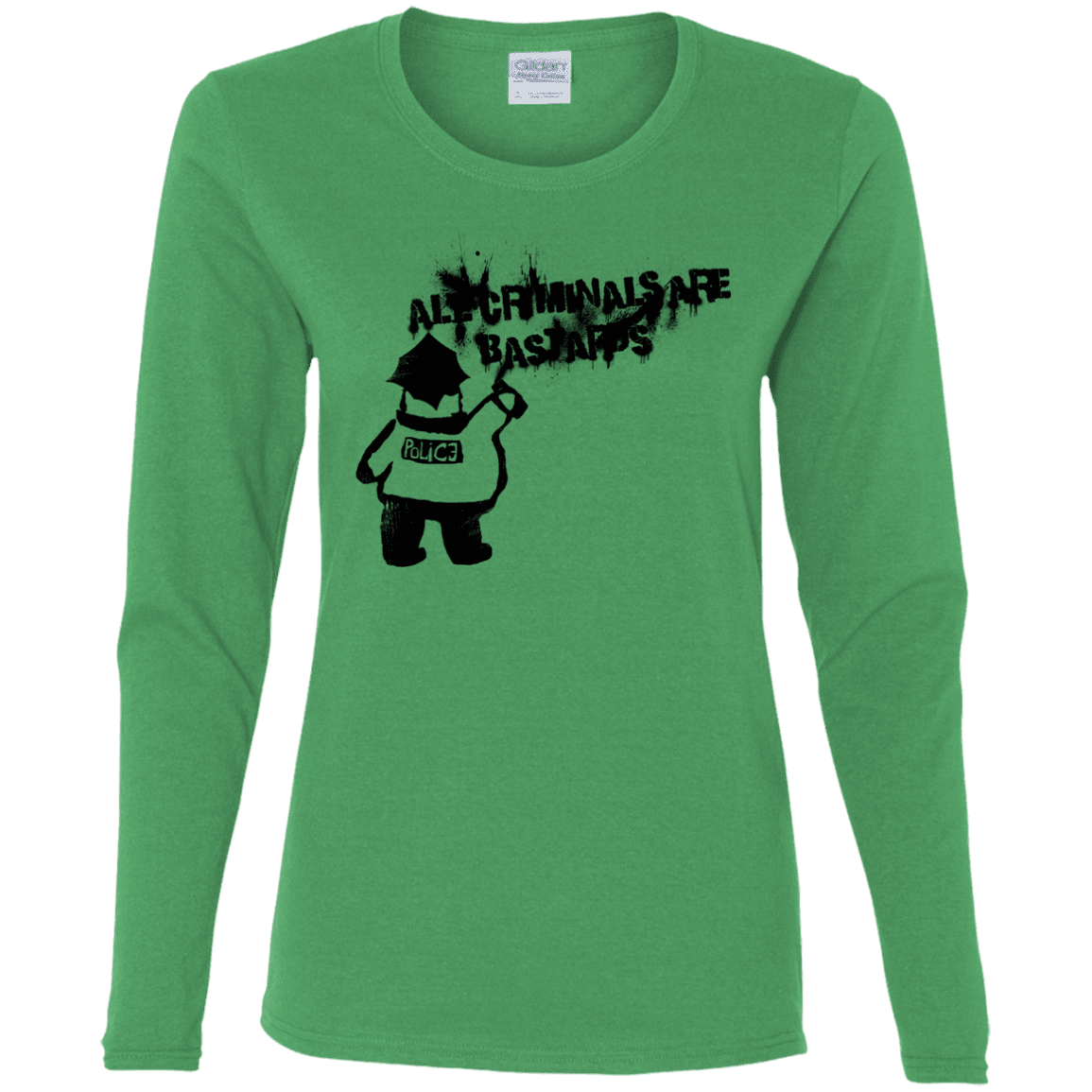 T-Shirts Irish Green / S Banksy Police Women's Long Sleeve T-Shirt