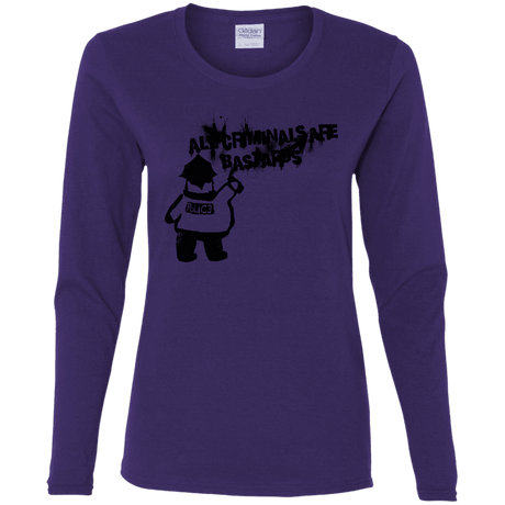 T-Shirts Purple / S Banksy Police Women's Long Sleeve T-Shirt