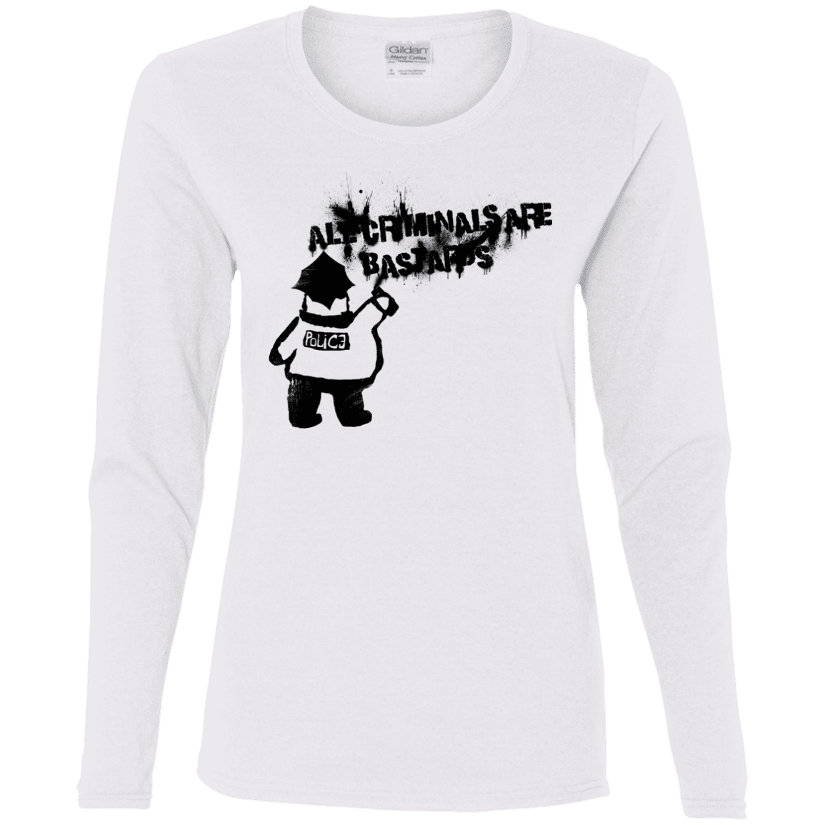 T-Shirts White / S Banksy Police Women's Long Sleeve T-Shirt