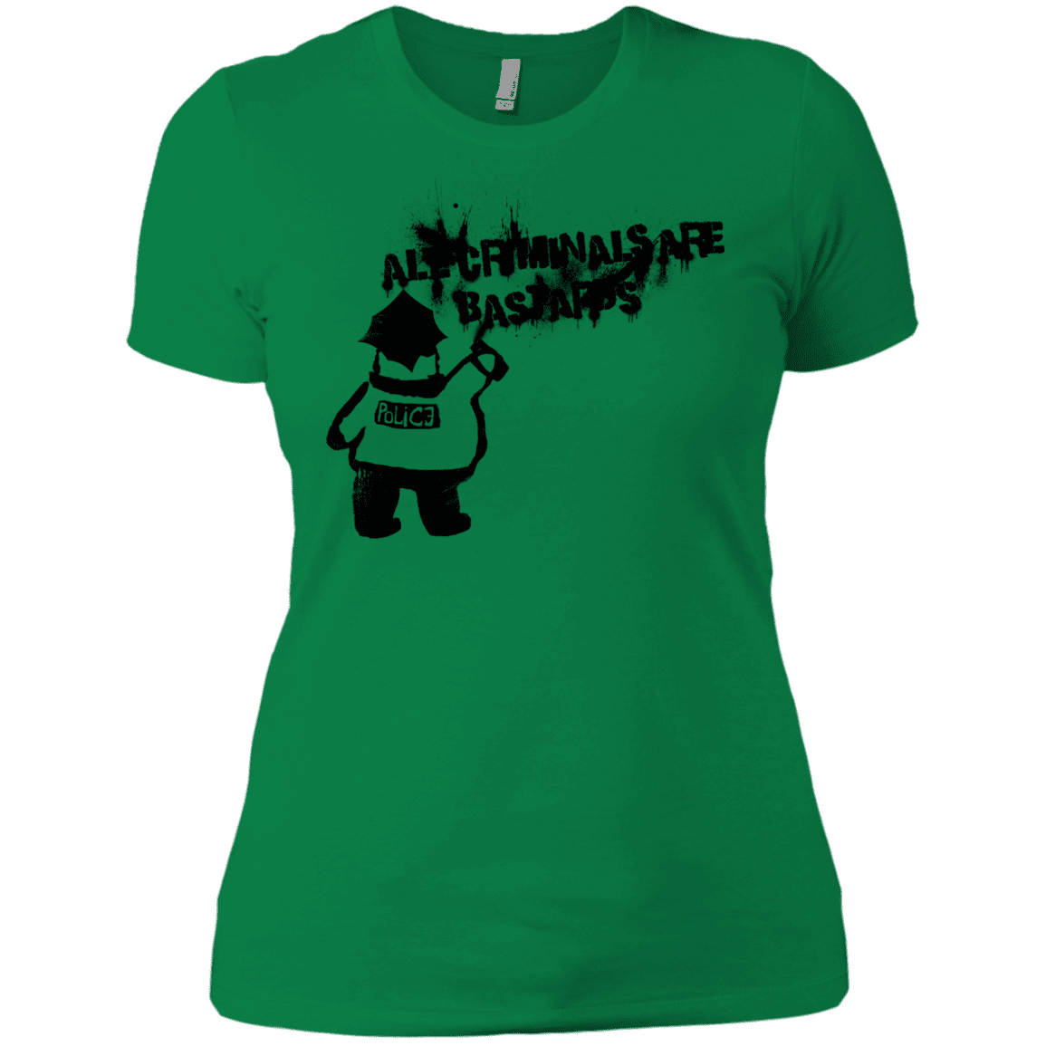 T-Shirts Kelly Green / X-Small Banksy Police Women's Premium T-Shirt