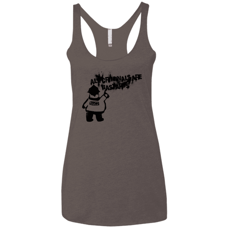 T-Shirts Macchiato / X-Small Banksy Police Women's Triblend Racerback Tank