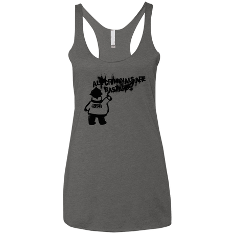 T-Shirts Premium Heather / X-Small Banksy Police Women's Triblend Racerback Tank