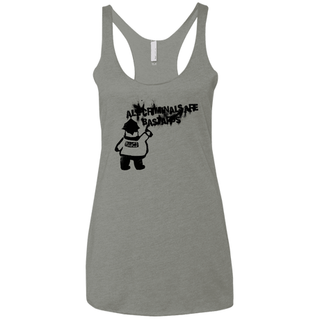 T-Shirts Venetian Grey / X-Small Banksy Police Women's Triblend Racerback Tank