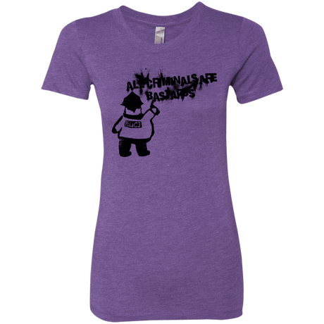T-Shirts Purple Rush / S Banksy Police Women's Triblend T-Shirt