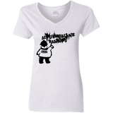 T-Shirts White / S Banksy Police Women's V-Neck T-Shirt