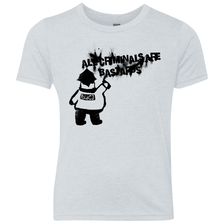 T-Shirts Heather White / YXS Banksy Police Youth Triblend T-Shirt