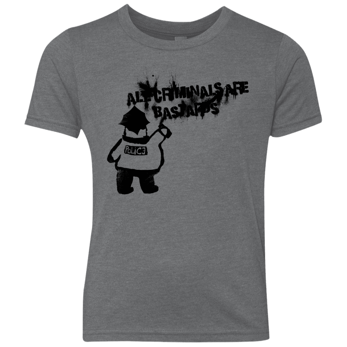 T-Shirts Premium Heather / YXS Banksy Police Youth Triblend T-Shirt