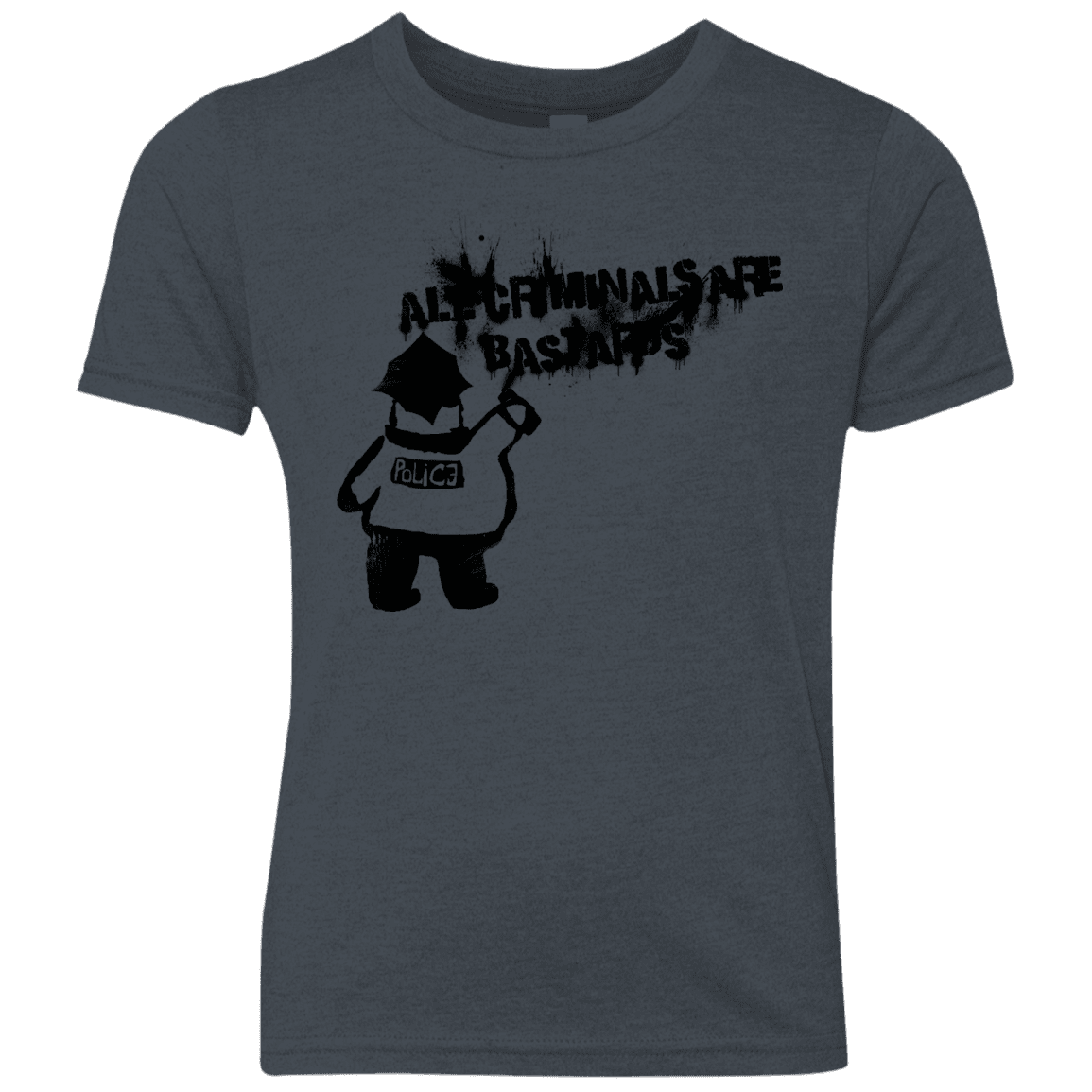 T-Shirts Vintage Navy / YXS Banksy Police Youth Triblend T-Shirt