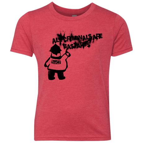 T-Shirts Vintage Red / YXS Banksy Police Youth Triblend T-Shirt