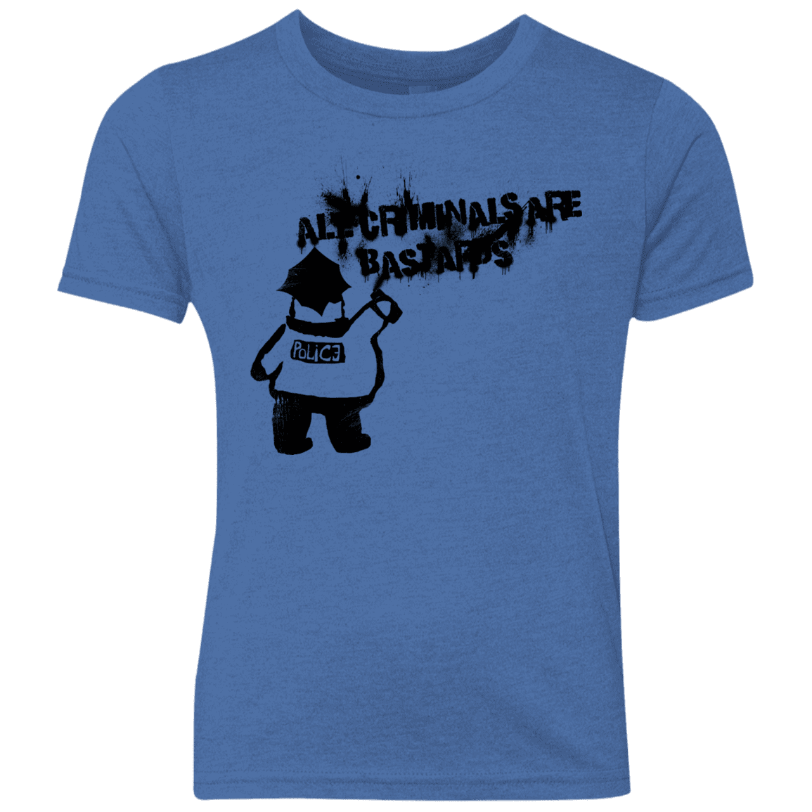 T-Shirts Vintage Royal / YXS Banksy Police Youth Triblend T-Shirt