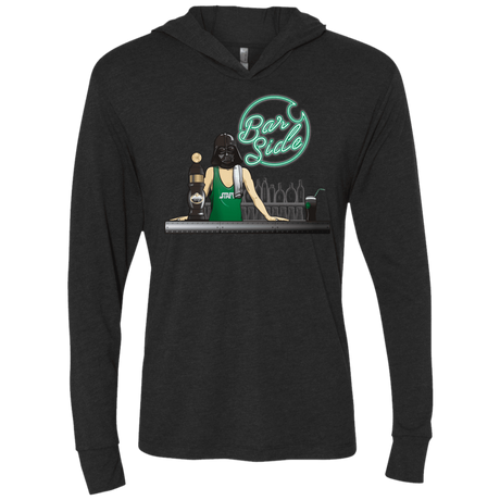 T-Shirts Vintage Black / X-Small Bar side Triblend Long Sleeve Hoodie Tee