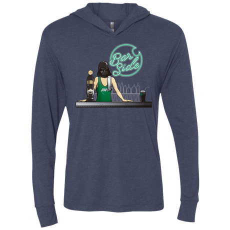 T-Shirts Vintage Navy / X-Small Bar side Triblend Long Sleeve Hoodie Tee