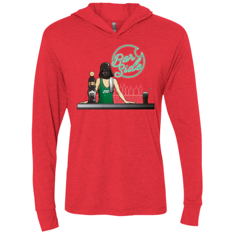 T-Shirts Vintage Red / X-Small Bar side Triblend Long Sleeve Hoodie Tee