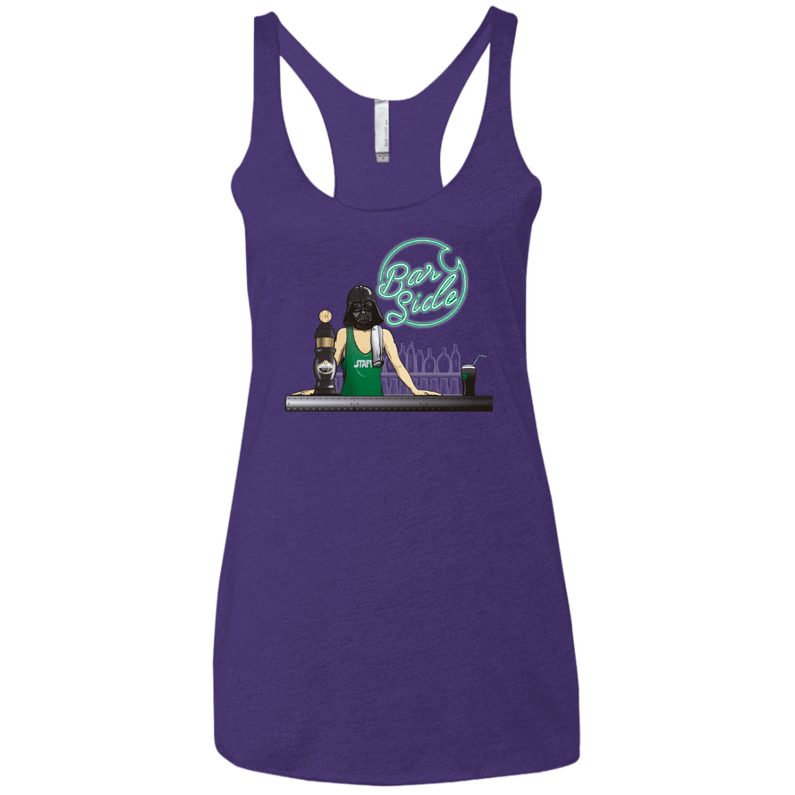 T-Shirts Purple Rush / X-Small Bar side Women's Triblend Racerback Tank