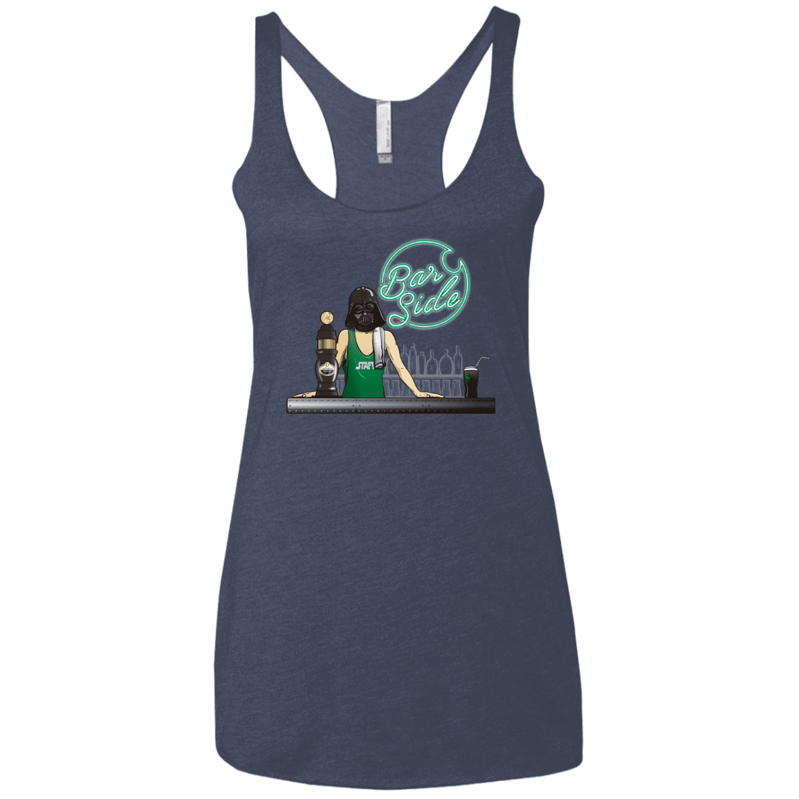 T-Shirts Vintage Navy / X-Small Bar side Women's Triblend Racerback Tank
