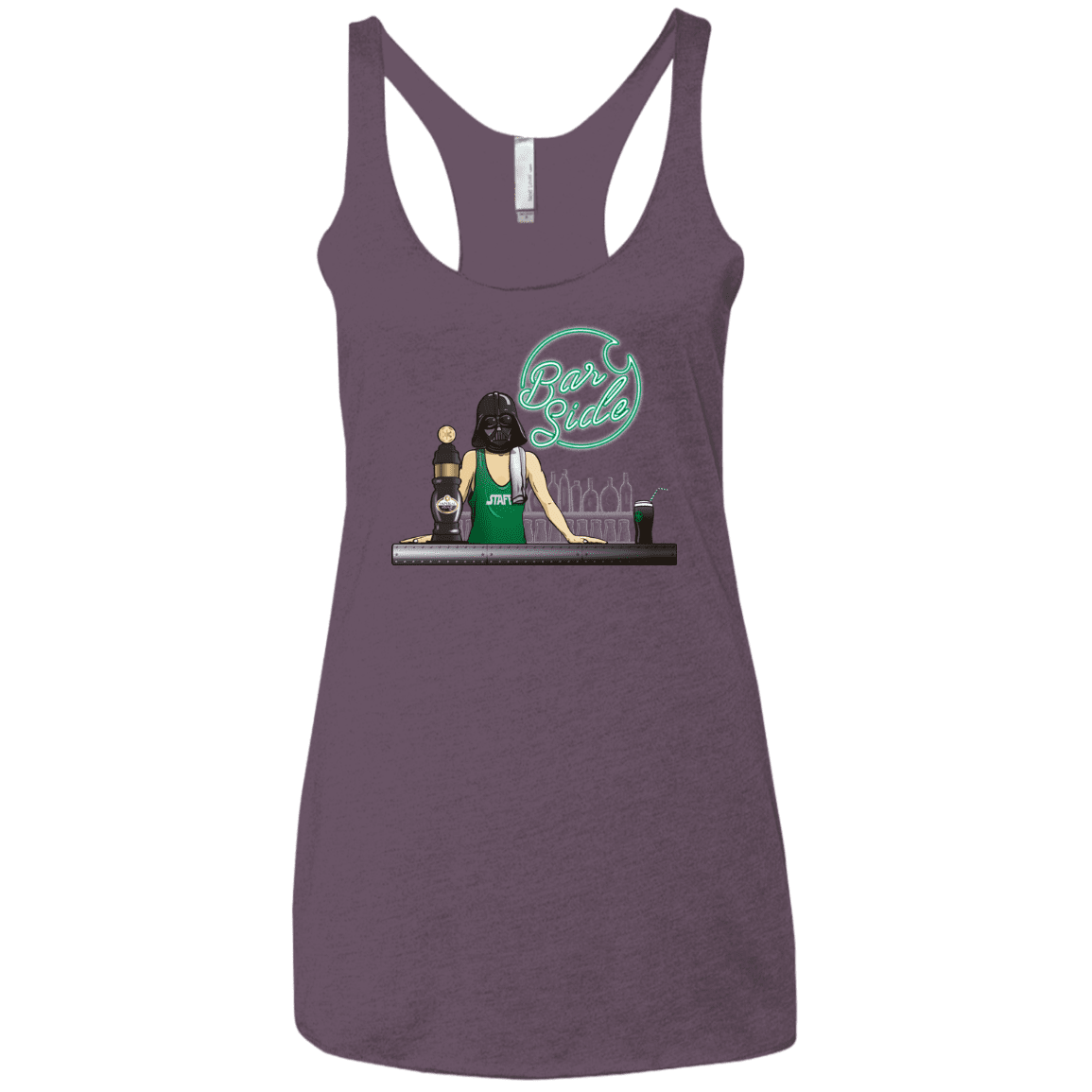 T-Shirts Vintage Purple / X-Small Bar side Women's Triblend Racerback Tank