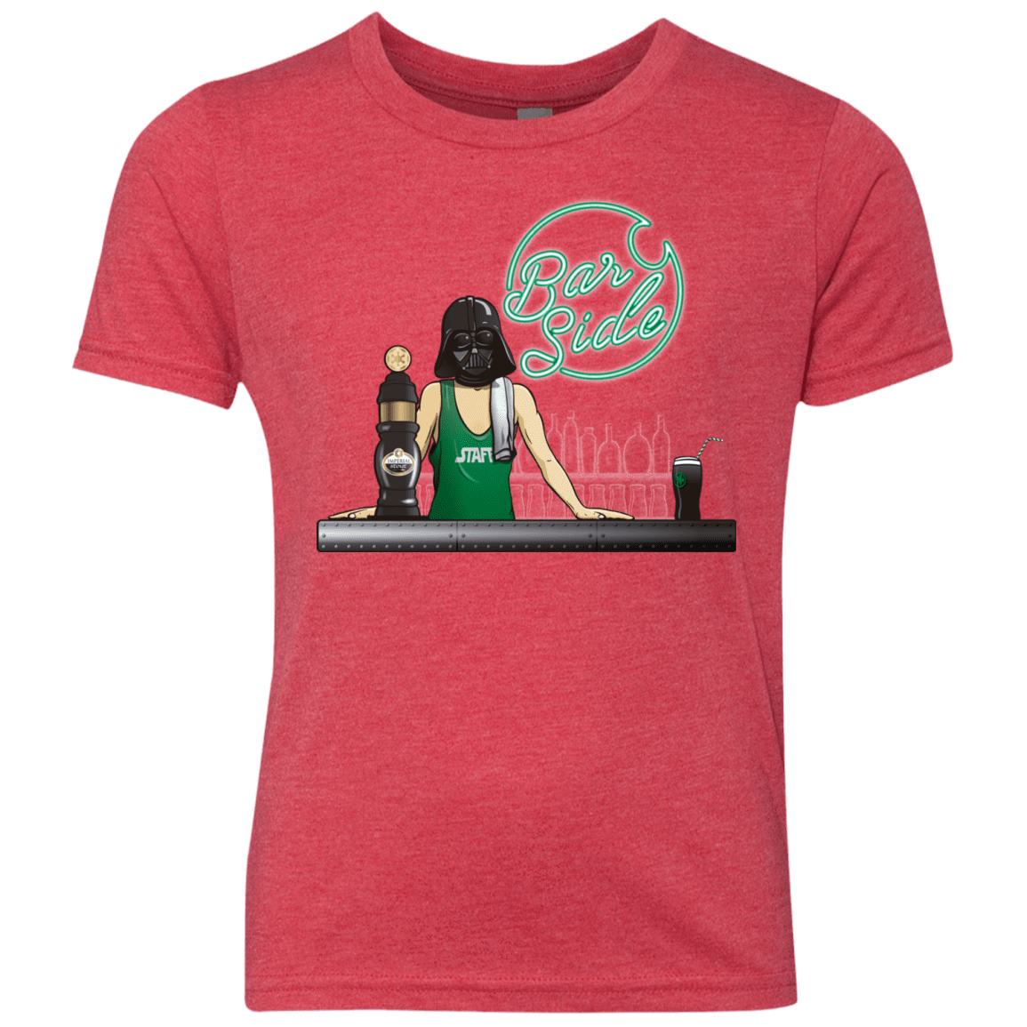 T-Shirts Vintage Red / YXS Bar side Youth Triblend T-Shirt