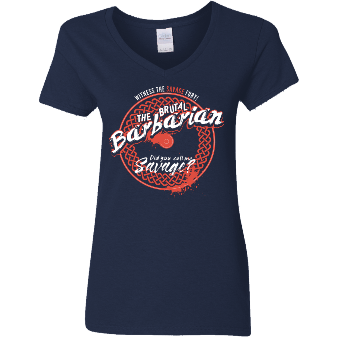 T-Shirts Navy / S Barbarian Women's V-Neck T-Shirt