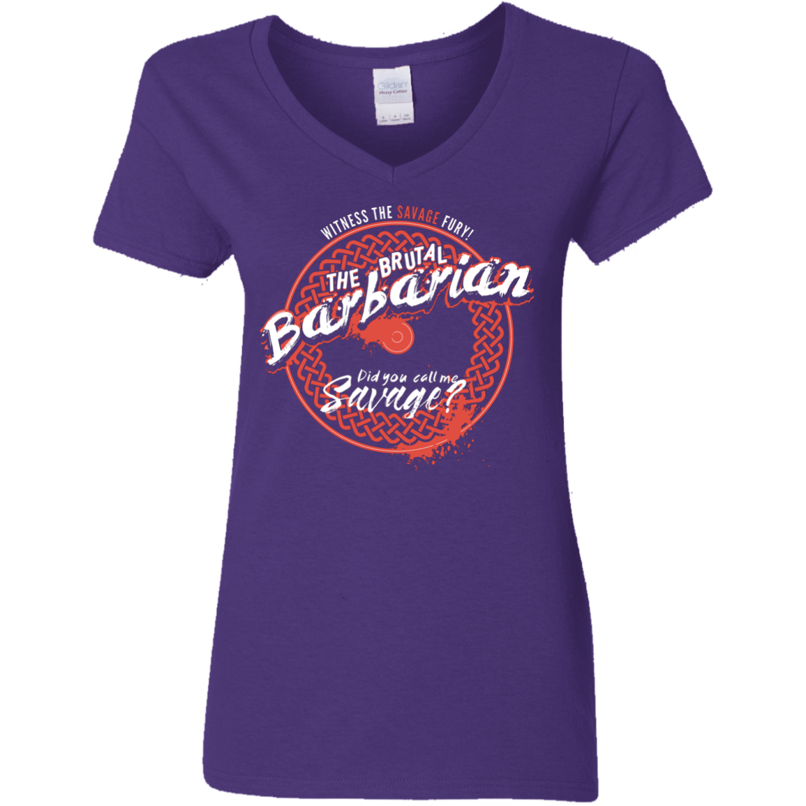 T-Shirts Purple / S Barbarian Women's V-Neck T-Shirt