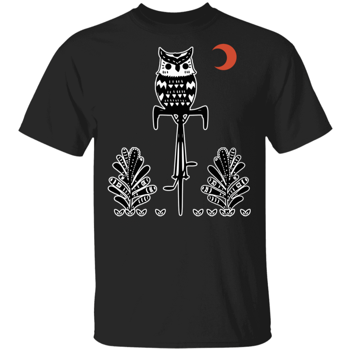 T-Shirts Black / S Barn Owl On A Bike T-Shirt