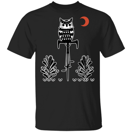 T-Shirts Black / S Barn Owl On A Bike T-Shirt