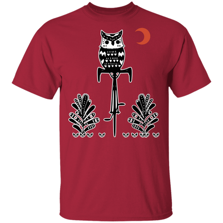 T-Shirts Cardinal / S Barn Owl On A Bike T-Shirt