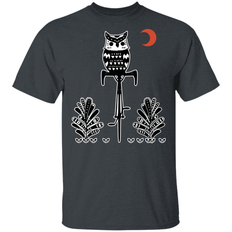 T-Shirts Dark Heather / S Barn Owl On A Bike T-Shirt