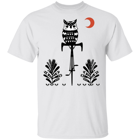 T-Shirts White / S Barn Owl On A Bike T-Shirt