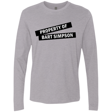 T-Shirts Heather Grey / Small Bart Simpson Men's Premium Long Sleeve