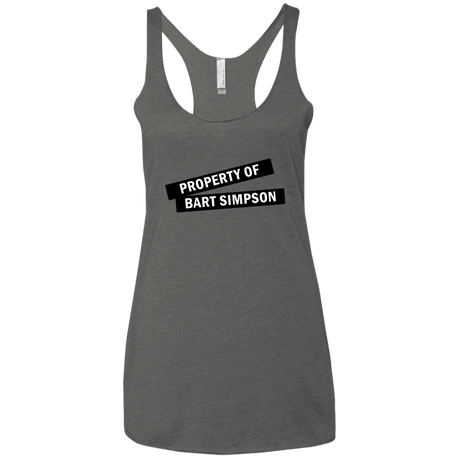 T-Shirts Premium Heather / X-Small Bart Simpson Women's Triblend Racerback Tank
