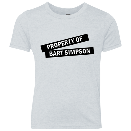T-Shirts Heather White / YXS Bart Simpson Youth Triblend T-Shirt